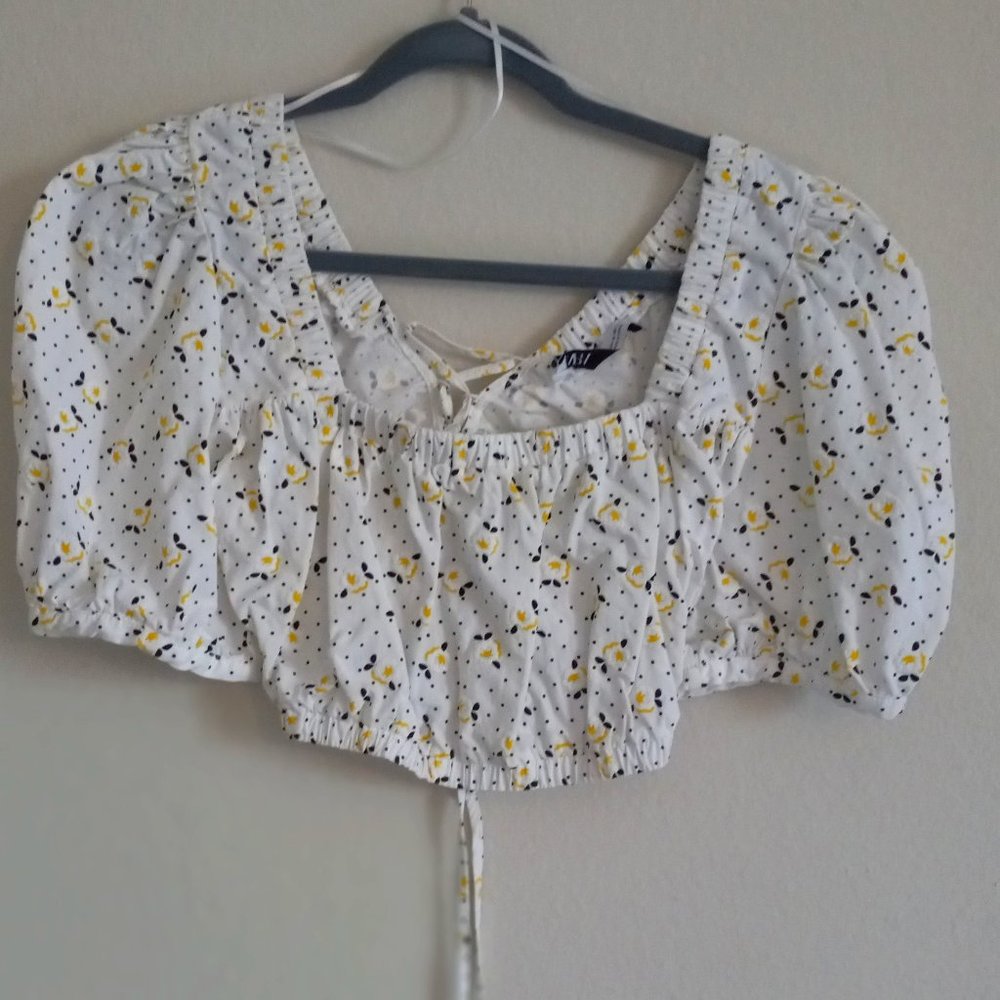 Zara Crop Printed Top